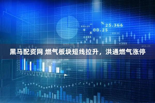 黑马配资网 燃气板块短线拉升，洪通燃气涨停